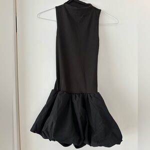 Amazon Black Ruffled Mini Dress